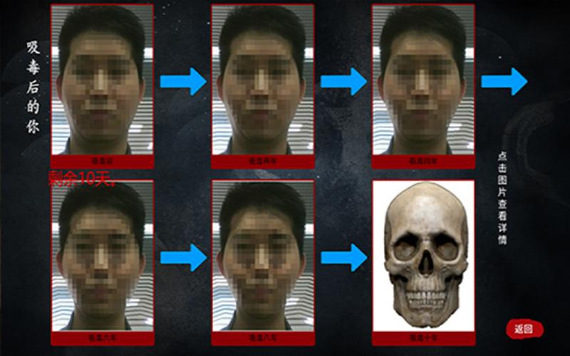 禁毒照妖镜 吸毒后的你 模拟吸毒人脸变化系统