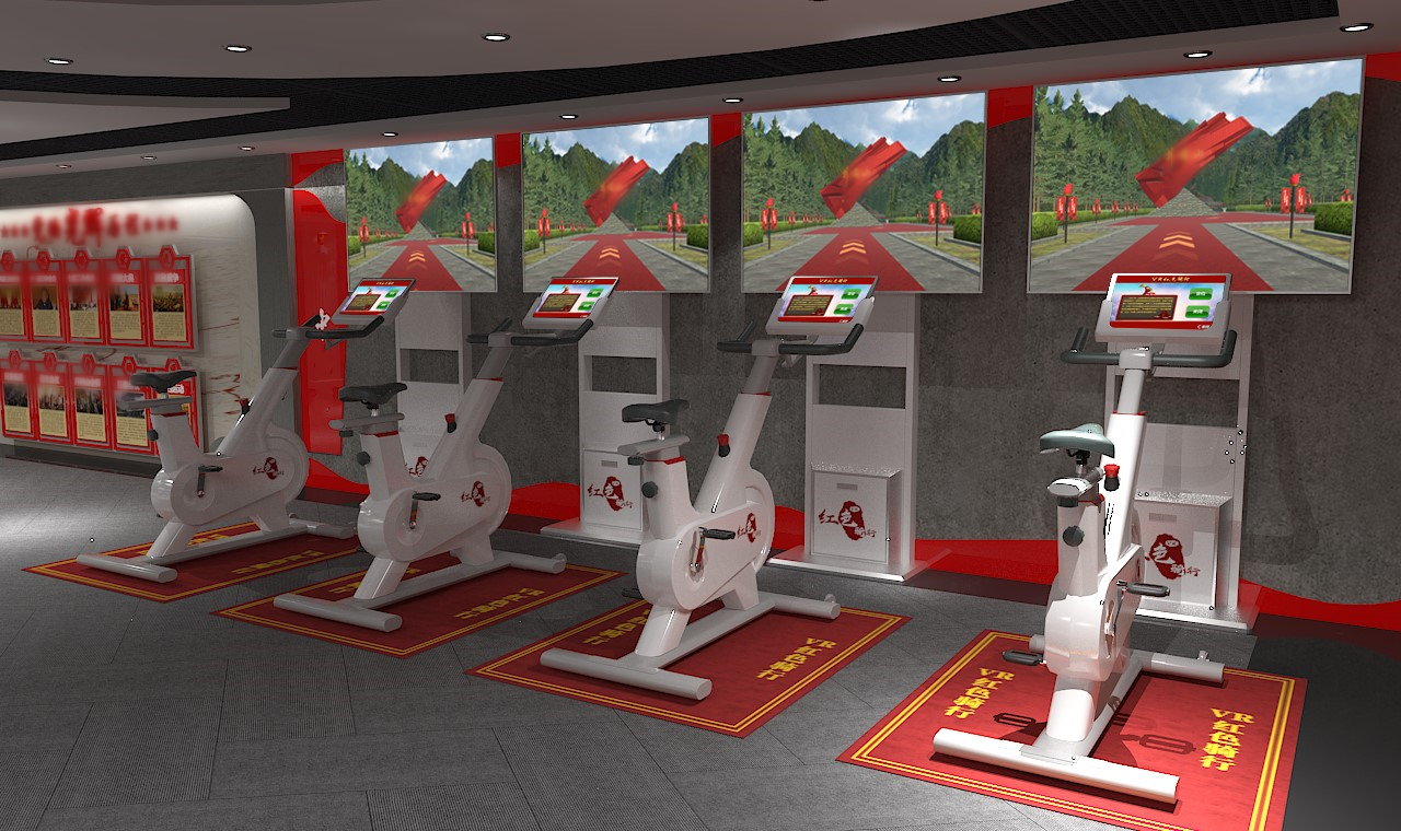 VR智慧党建_VR红色骑行_VR党建展厅互动骑行系统