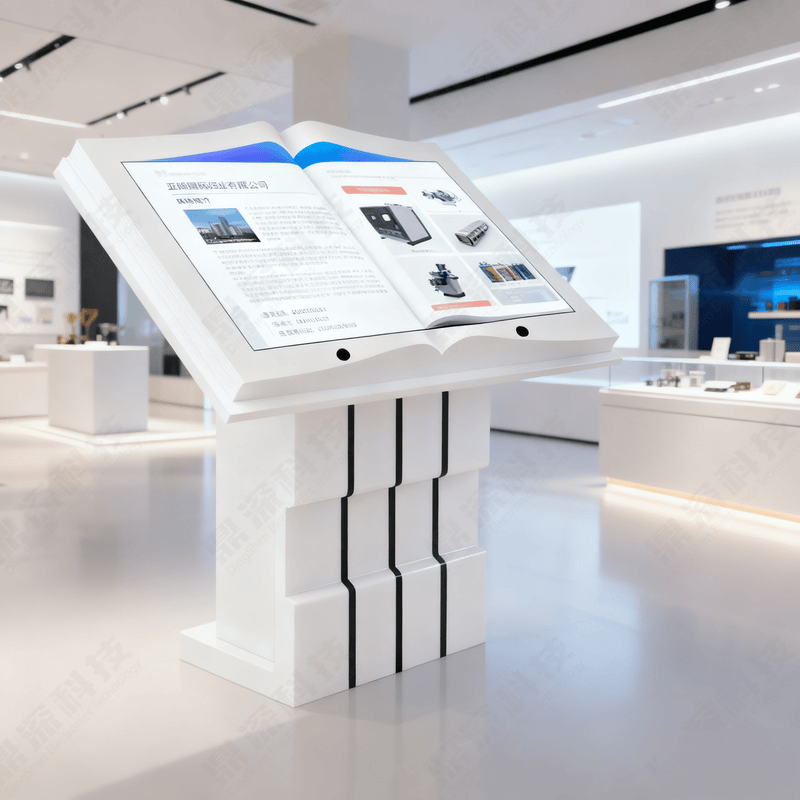 电子翻书一体机 红外体感翻页 学校陈列馆展厅数字化展示方案
