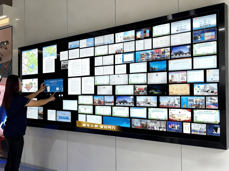 互动展示魔墙_多媒体触控墙动态展示_展厅大屏互动软件